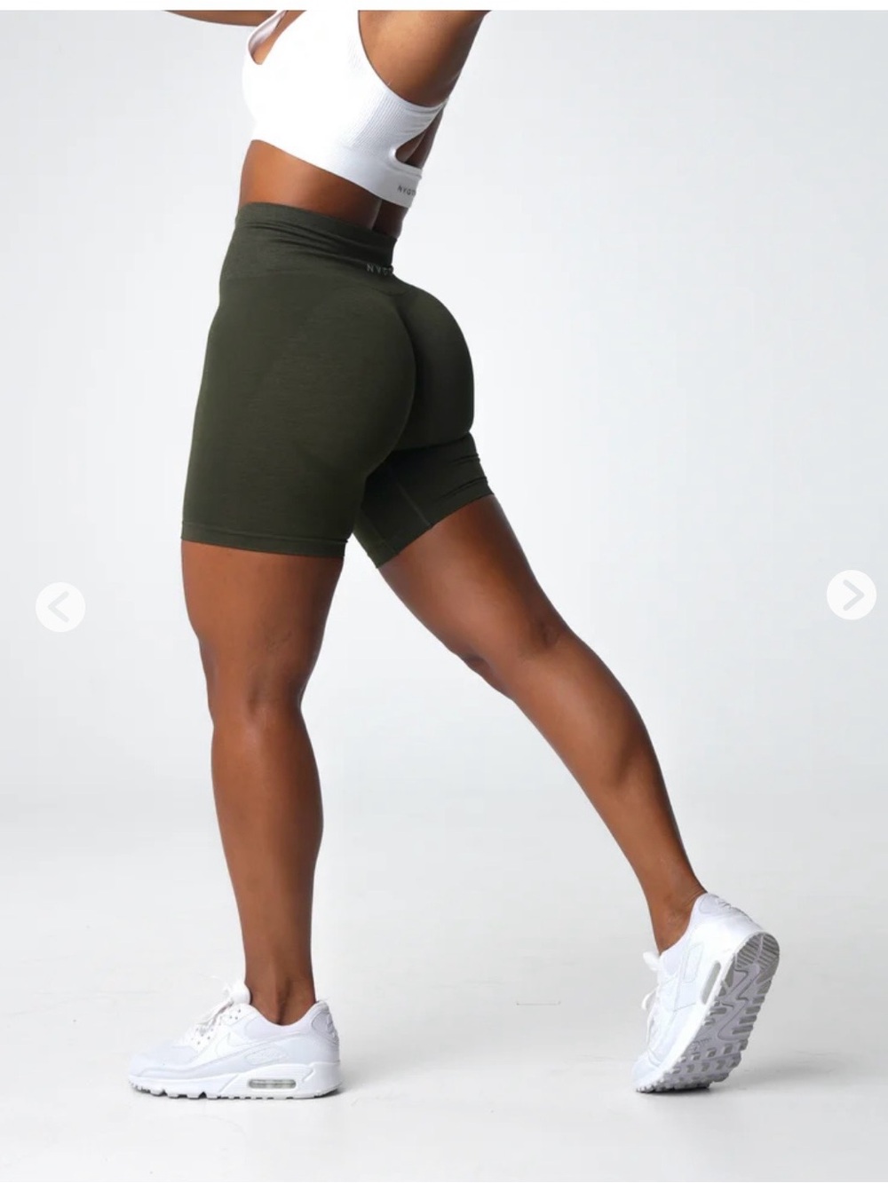 NVGTN High-Waist Olive Green Contour 2.0 Women’s seamless Shorts